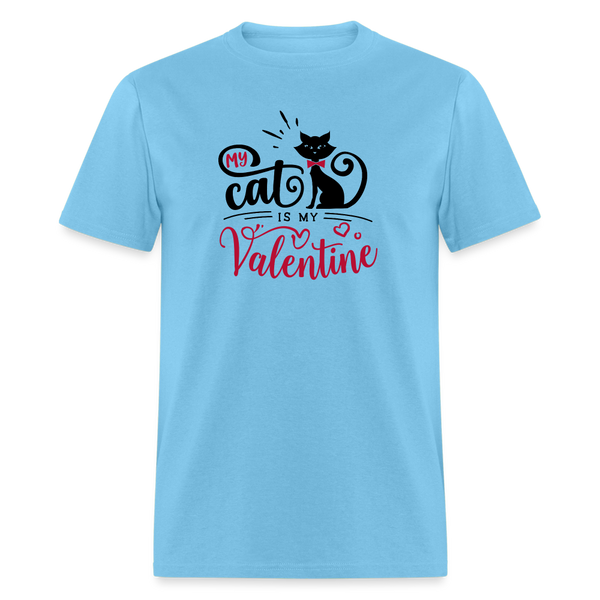 1468 1/4S My Cat Is My Valentine TSHIRT - aquatic blue