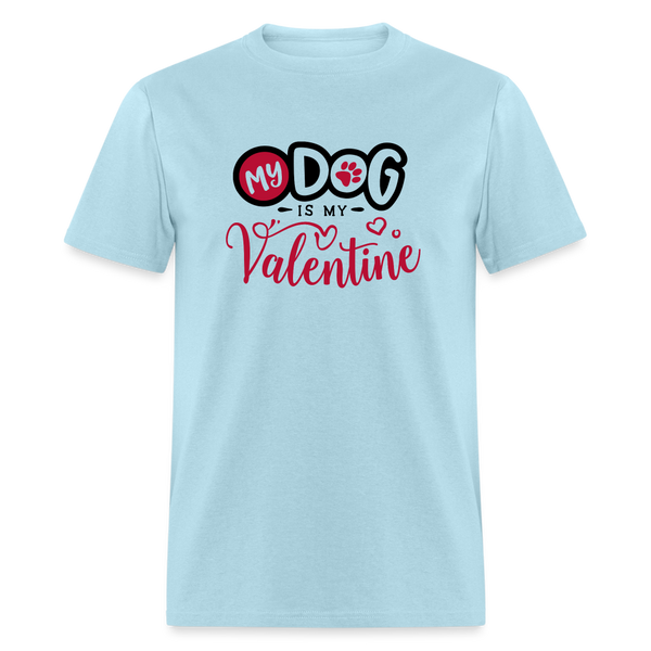 1469 1/4S My Dog Is My Valentine TSHIRT - powder blue