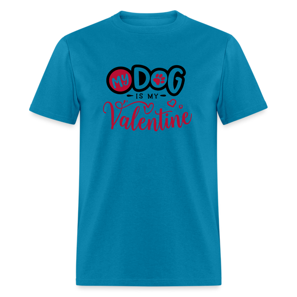 1469 1/4S My Dog Is My Valentine TSHIRT - turquoise