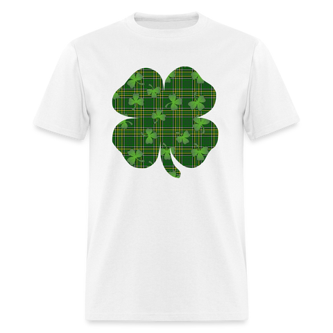 8135 Shamrock Plaid Shamrock TSHIRT - white