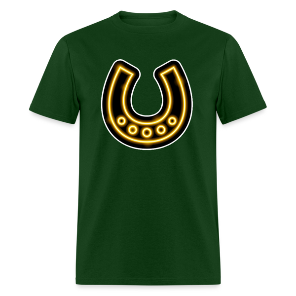 8137 Lights Of Ireland Horseshoe Image TSHIRT - forest green