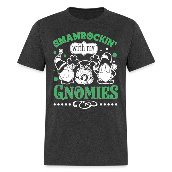 60066 Shamrockin With My Gnomies TSHIRT - heather black