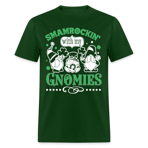 60066 Shamrockin With My Gnomies TSHIRT - forest green