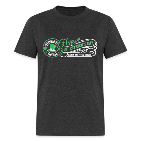 60069 Feeling Lucky Happy St Patricks Day TSHIRT - heather black