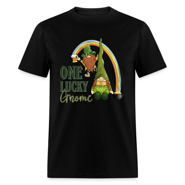 60070 One Lucky Gnome Rainbow TSHIRT - black