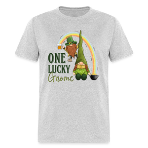 60070 One Lucky Gnome Rainbow TSHIRT - heather gray