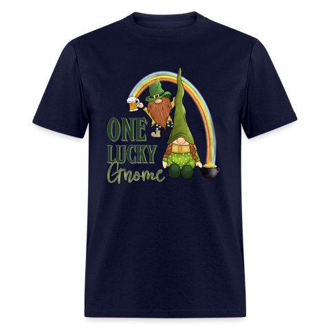 60070 One Lucky Gnome Rainbow TSHIRT - navy