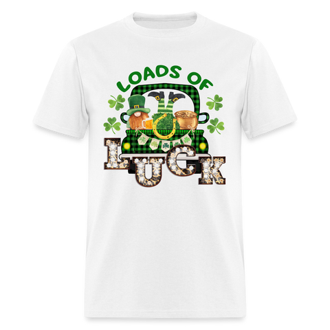 60073 Loads Of Luck Gnomes Truck TSHIRT - white