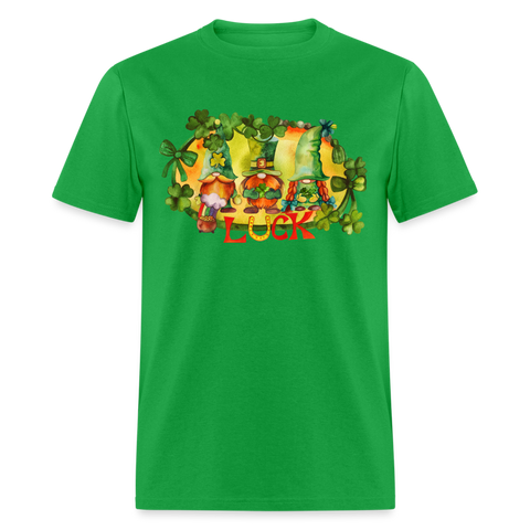 60075 Gnomes Luck Oval TSHIRT - bright green