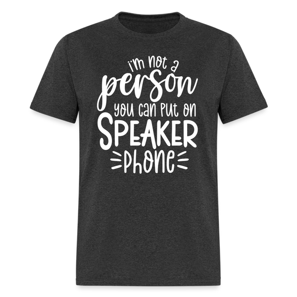 60089 Speaker Phone TSHIRT - heather black