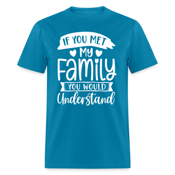 60088 If you met my family TSHIRT - turquoise