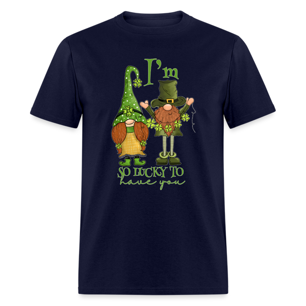 60103 I'm So Lucky To Have You Gnomes TSHIRT - navy