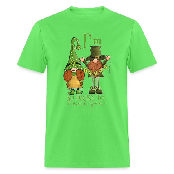 60103 I'm So Lucky To Have You Gnomes TSHIRT - kiwi