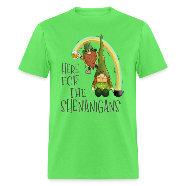 60102 Here For The Shenanigans Gnomes Rainbow TSHIRT - kiwi