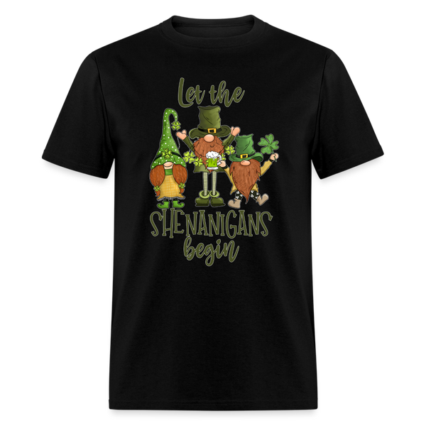 60105 Let The Shenanigans Begin Gnomes TSHIRT - black