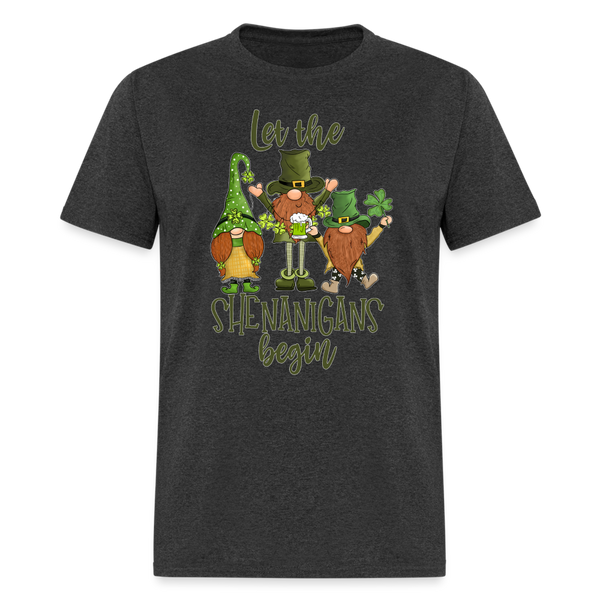 60105 Let The Shenanigans Begin Gnomes TSHIRT - heather black