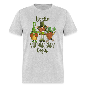 60105 Let The Shenanigans Begin Gnomes TSHIRT - heather gray