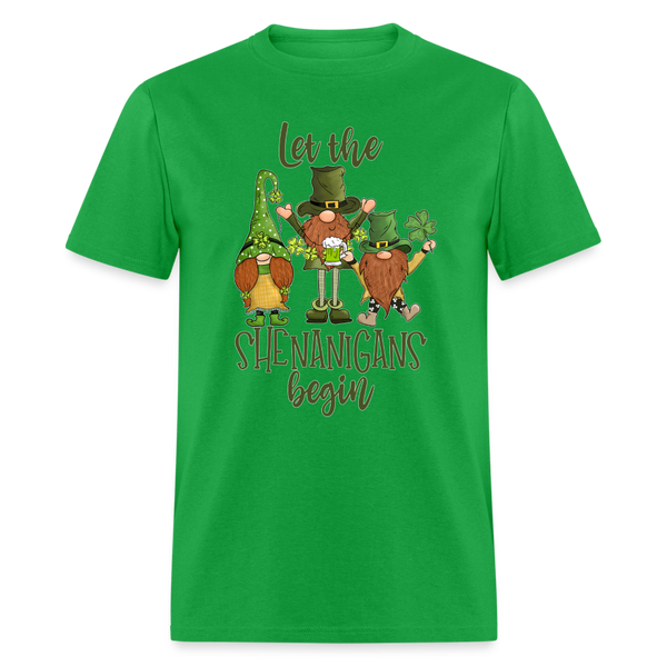 60105 Let The Shenanigans Begin Gnomes TSHIRT - bright green