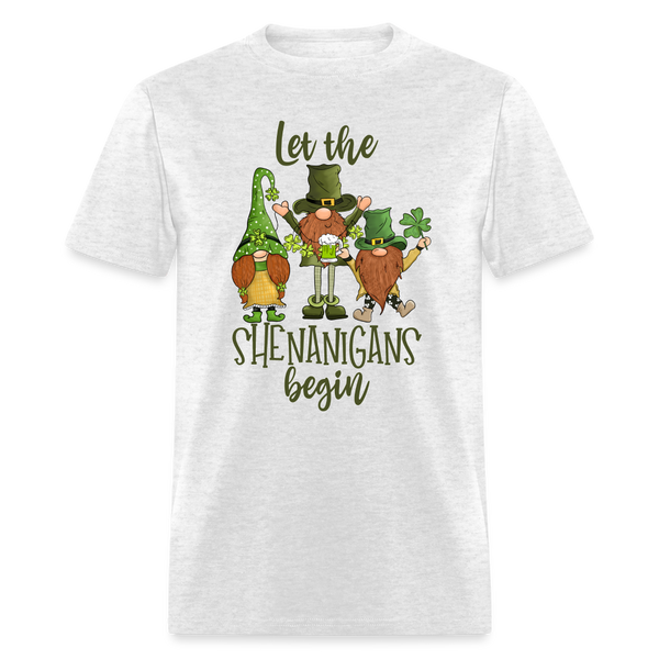 60105 Let The Shenanigans Begin Gnomes TSHIRT - light heather gray