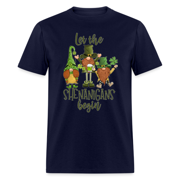 60105 Let The Shenanigans Begin Gnomes TSHIRT - navy