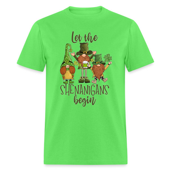 60105 Let The Shenanigans Begin Gnomes TSHIRT - kiwi