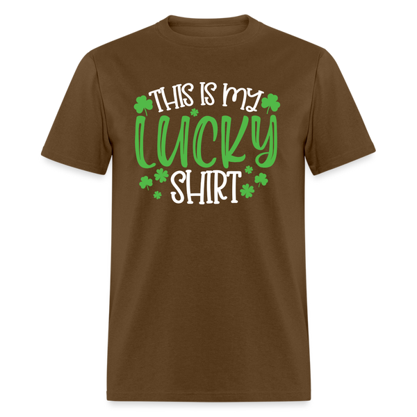 60106 This Is My Lucky Shirt TSHIRT - brown