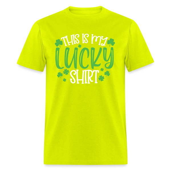 60106 This Is My Lucky Shirt TSHIRT - safety green