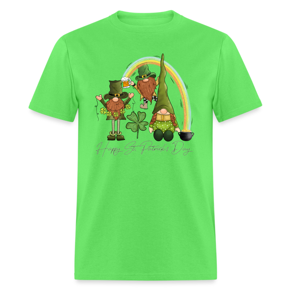 60101 Happy St Patricks Day Gnomes Rainbow TSHIRT - kiwi