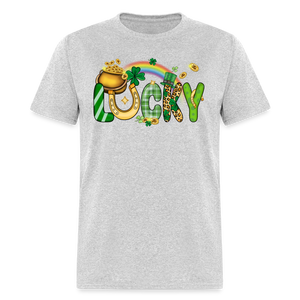 60111 Lucky Rainbow Pot Of Gold TSHIRT - heather gray