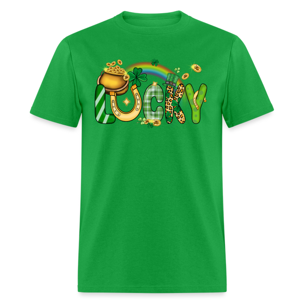 60111 Lucky Rainbow Pot Of Gold TSHIRT - bright green