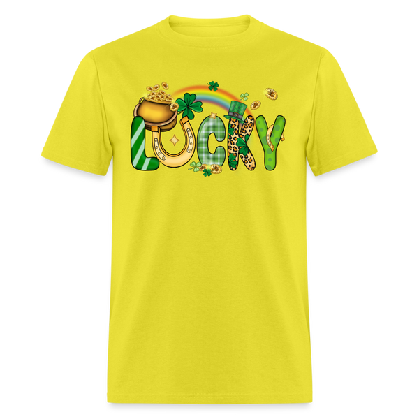 60111 Lucky Rainbow Pot Of Gold TSHIRT - yellow