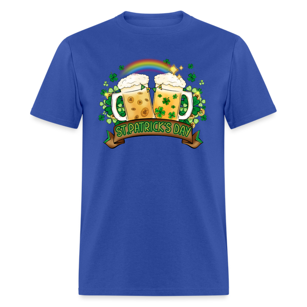60112 Happy St Patricks Day Beer Banner TSHIRT - royal blue