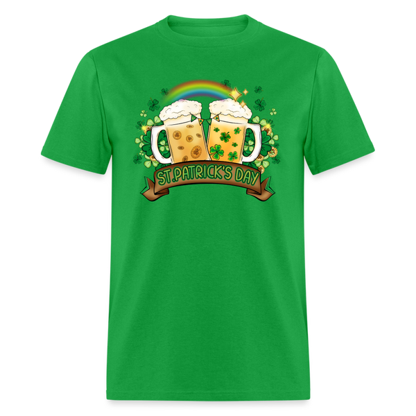 60112 Happy St Patricks Day Beer Banner TSHIRT - bright green