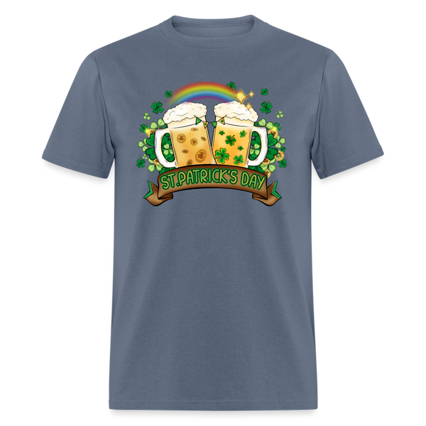 60112 Happy St Patricks Day Beer Banner TSHIRT - denim