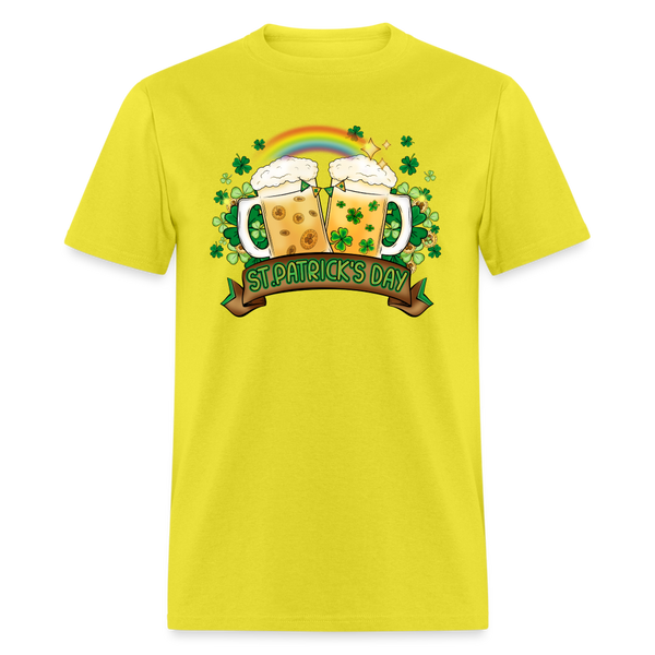 60112 Happy St Patricks Day Beer Banner TSHIRT - yellow