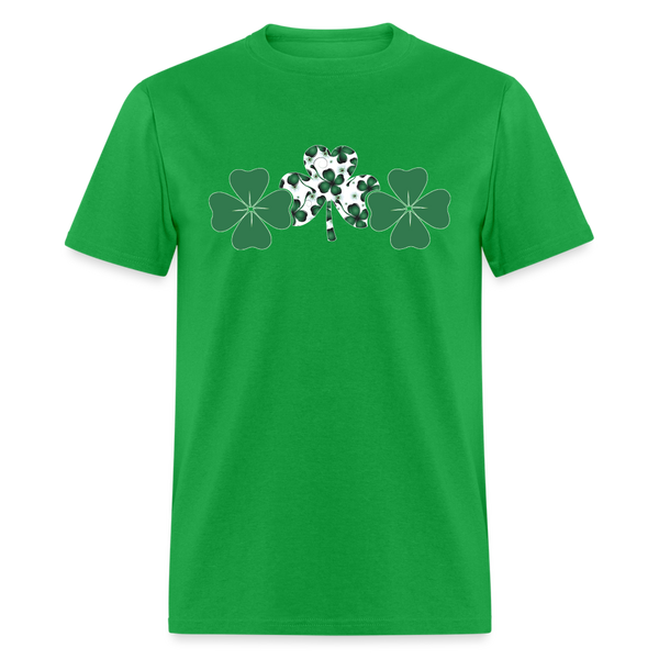 8139 4 Leaf Clovers Triple Shamrocks POD TSHIRT - bright green