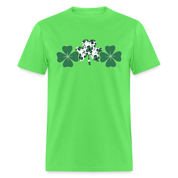 8139 4 Leaf Clovers Triple Shamrocks POD TSHIRT - kiwi