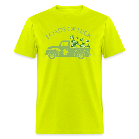 8140 Emerald Garden Loads Of Luck Truck POD TSHIRT - safety green