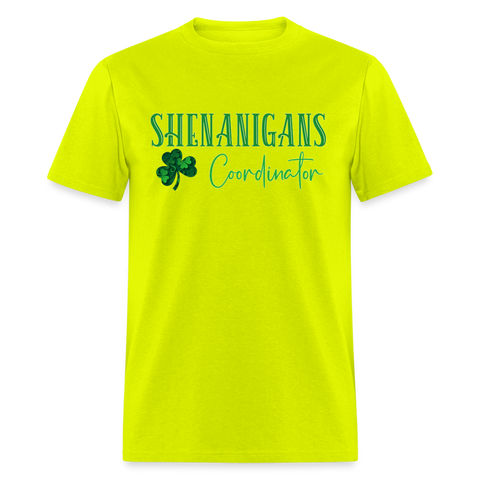 8141 Lucky 3D Shenanigans Coordinator POD TSHIRT - safety green