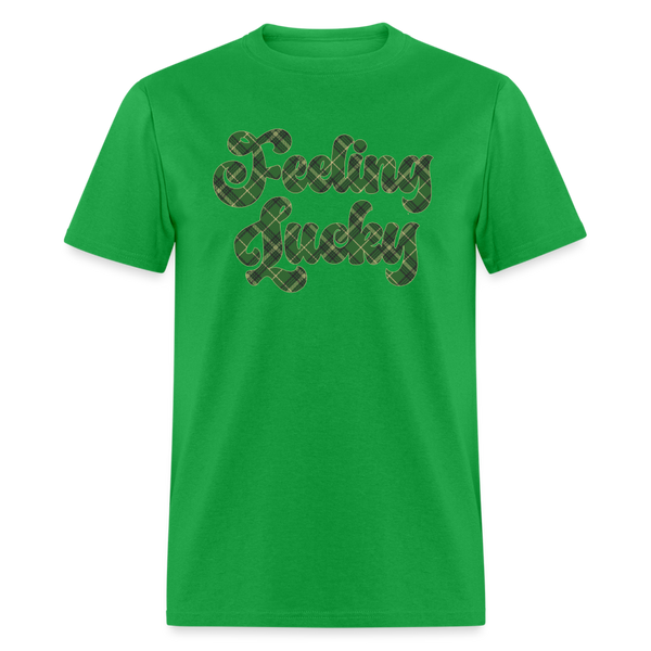 8142 Irish Plaid Feeling Lucky POD TSHIRT - bright green