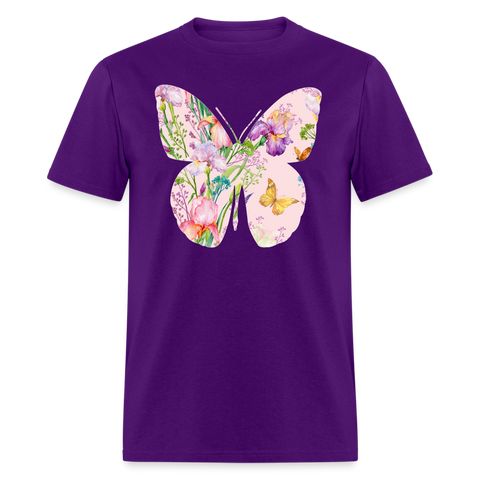 8391 Iris' Spring Garden Butterfly POD TSHIRT - purple