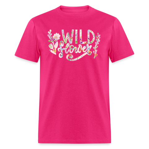 8391 Iris' Spring Garden Wild Flower POD TSHIRT - fuchsia