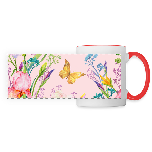 8391 Iris' Spring Garden POD MUG - white/red