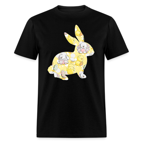 8153 1/4S EggStra Cute Bunny POD TSHIRT - black