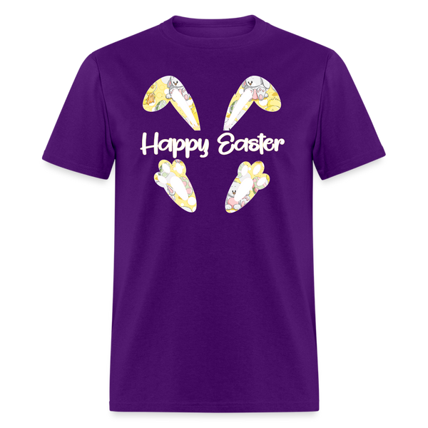 8153 EggStra Cute Happy Easter Ears & Feet POD TSHIRT - purple