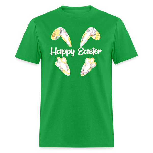 8153 EggStra Cute Happy Easter Ears & Feet POD TSHIRT - bright green