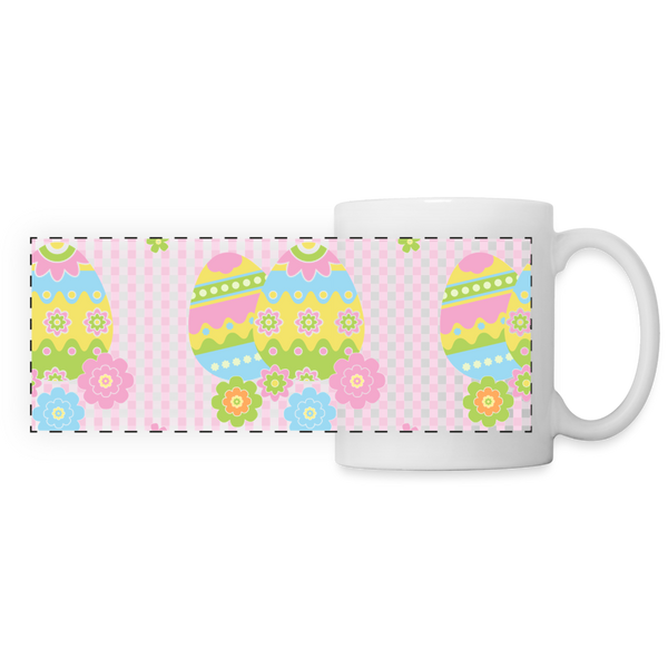 8149 Pink Plaid Easter POD MUG - white