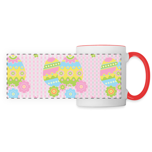 8149 Pink Plaid Easter POD MUG - white/red