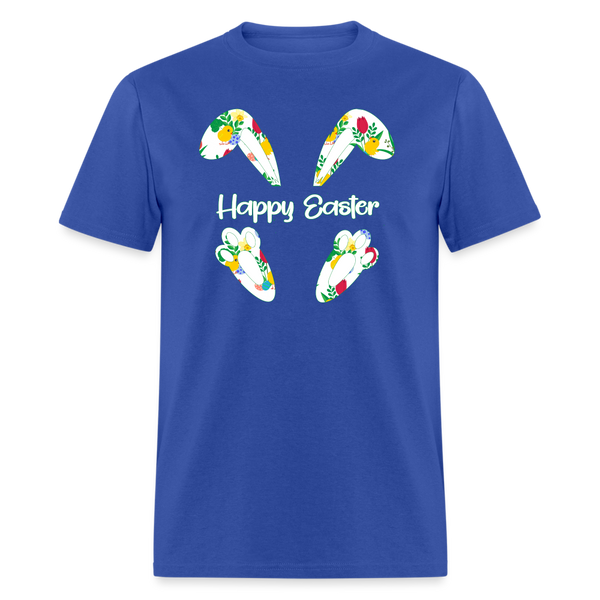 8150 Chickadee Happy Easter Ears & Feet POD TSHIRT - royal blue