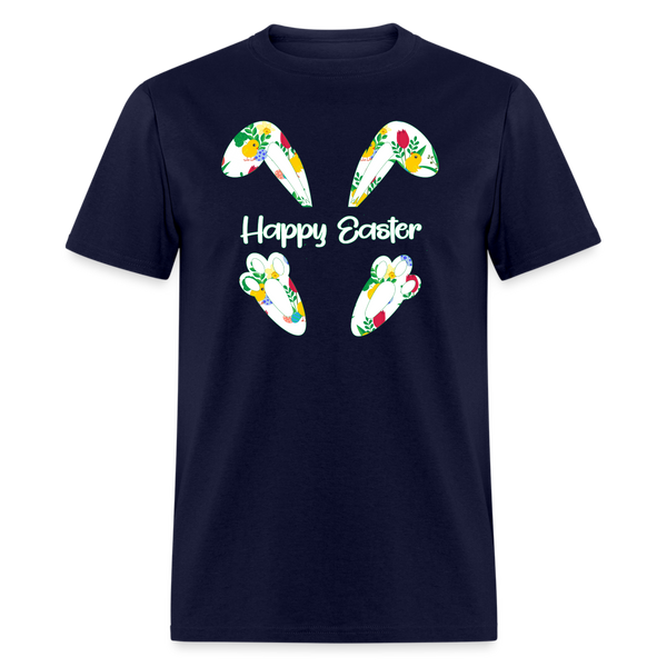 8150 Chickadee Happy Easter Ears & Feet POD TSHIRT - navy